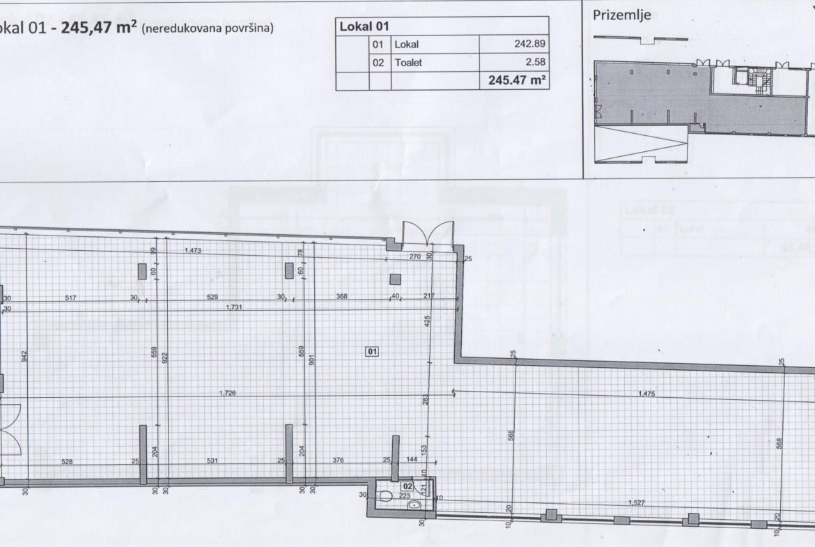 Inđija lokal 245m2+90m2