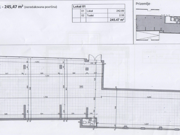 Inđija lokal 245m2+90m2