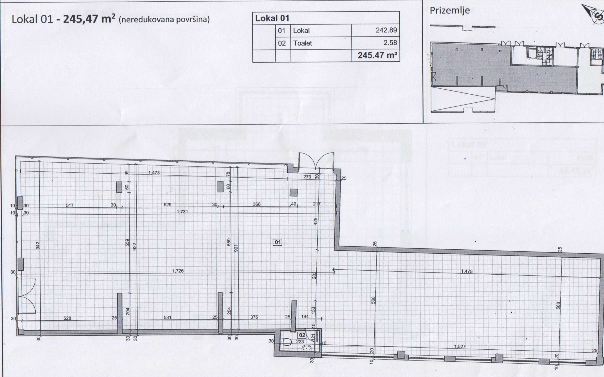 Lokal 245 m2 INDJIJA 001 sređen Inđija lokal 245m2+90m2