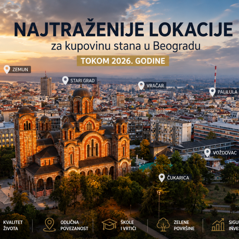 Najtraženije lokacije za kupovinu stana u Beogradu tokom 2026. godine – šta kupci danas najviše traže?